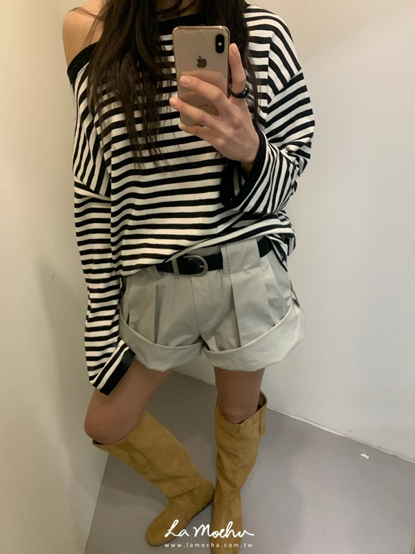 圓扣牛皮腰帶